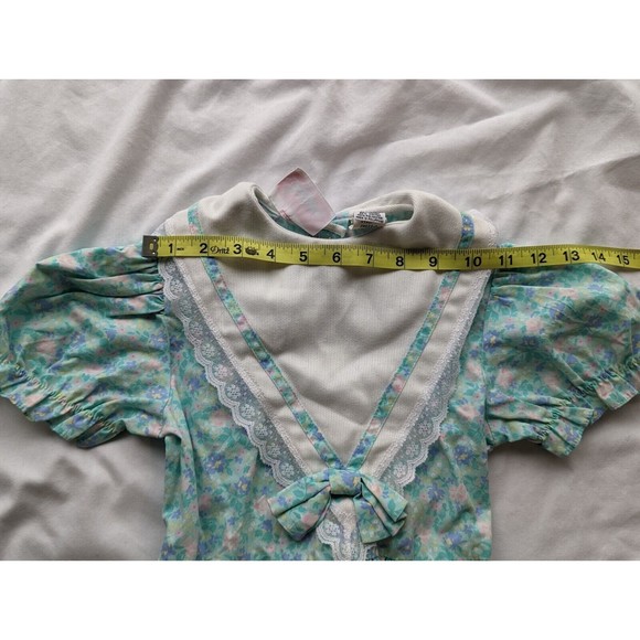 Allison Ann Girls Party Dress Size 6 Floral Puff Sleeve Garden Easter Vintage - Picture 7 of 9